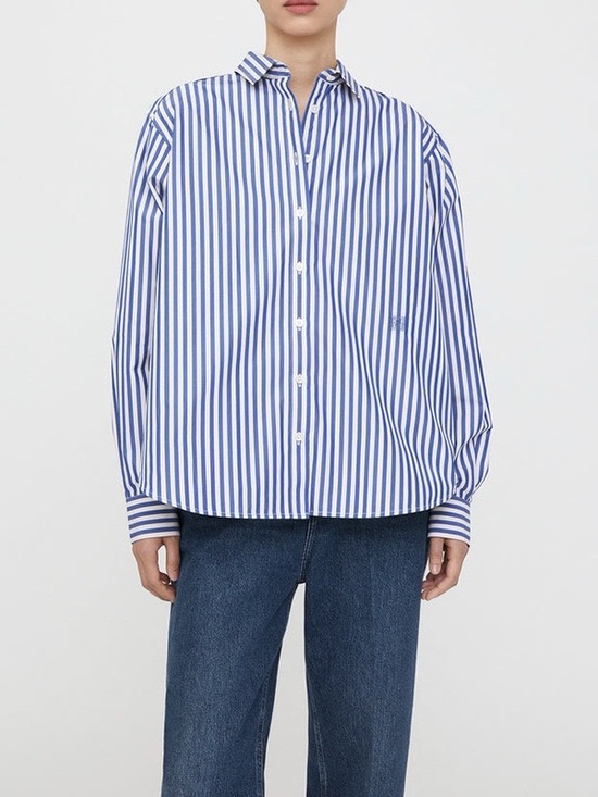 Toteme Tops - Toteme Classic Blue & White Shirt